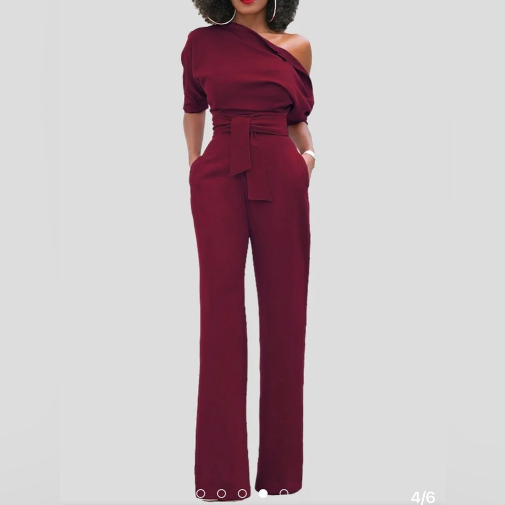 Women’s red jumpsuit